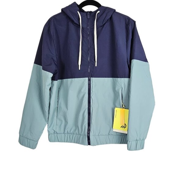 All In Motion Reversible Blue Windbreaker Fleece Jacket - Picture 2 of 10
